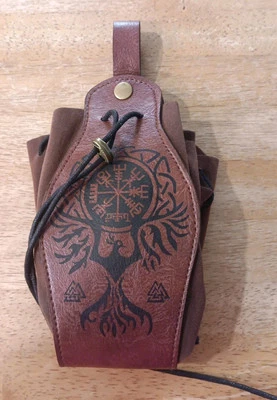 Disfraz Medieval Bolsa para Monedas Cuero Sintético Renacimiento Festival Cosplay Bolso Cinturón Foto 1 de 4