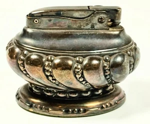 1950s RONSON CROWN Silver Plated Table Lighter Newark, NJ - Picture 1 of 12