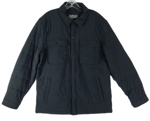 J.Crew Eco Nordic OverShirt Jacket M BLACK Quilted Primaloft Insulation Catskill - Picture 1 of 11