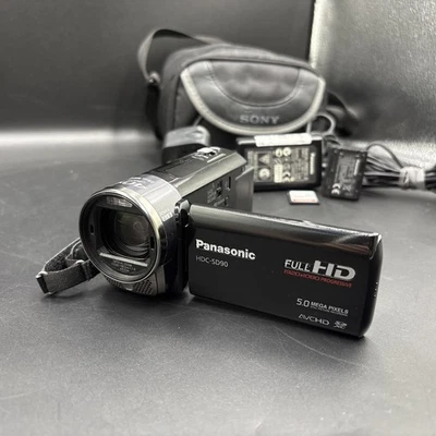Panasonic HDC-SD90 Camcorder HD Video Camera - Charger, 2x Batteries, SD, Case - Image 1 of 4