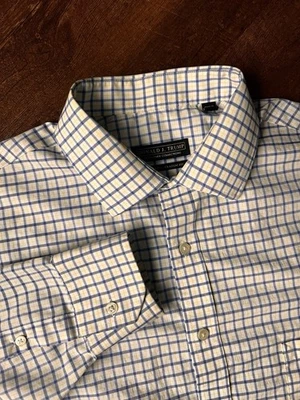 Donald J Trump Signature Collection Cuadros Manga Larga Algodón Talla 16 1/2 36/37 Foto 1 de 4