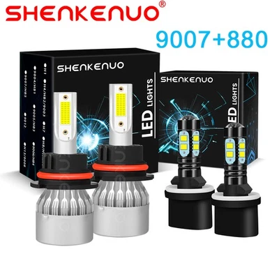 For Ford E250 E350 1994-2007 LED Headlight Hi/Lo + Fog Light Bulbs Combo 6000K - Image 1 of 4