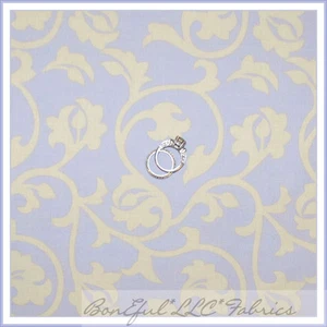 BonEful Fabric FQ Cotton Quilt Purple Scroll Swirl Flower Bohemian Print Calico - Picture 1 of 8