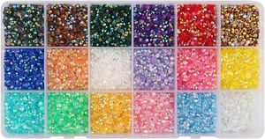 18 Colors 3Mm Flat Back Jelly Rhinestones Colorful Resin Crystal AB Rhinestones - Picture 1 of 7