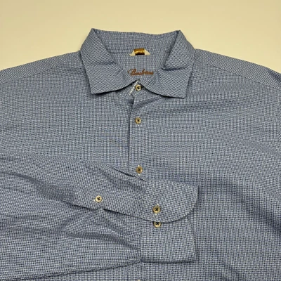 Stenstroms 男式衬衫修身身体浅蓝色双折超棉 2XL XXL — 第 1/4 张图片