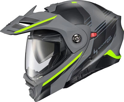 Capacete modular SCORPION EXO At960 cinza monge/alta visibilidade grande 96-1225 - Imagem 1 de 4