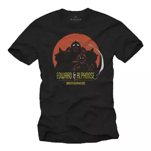 CAMISETA DE HOMBRE FULLMETAL CON NERD ALCHEMIST - CAMISETA DE MANGA CORTA GEEK BROTHERHOOD - Imagen 1 de 2