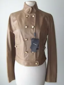 Chaqueta Abrigo Militar DOLCE & GABBANA Vintage Cuero Tostado 42 6 o 44 8 A/W 06 - Imagen 1 de 3