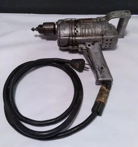 Vintage Thor Electric U44 Drill 1/2" Heavy Duty Model #5743 With Bit No Key - Picture 1 of 6
