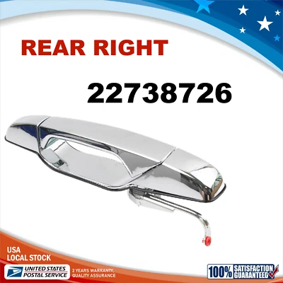 OEM Rear Right Passenger Side Chrome Exterior Door Handle for 07-2013 Chevy GMC - Изображение 1 из 4