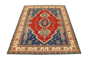 8 Fuß 10 Zoll x 11 Fuß 5 Zoll Fuß Afghan Kasak Handgeknüpfter Stammesbereich Wolle Traditioneller Teppich - Bild 1 von 10