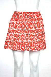 NEU J Crew Rock Gr. S orange bedruckt A-Linie Mini über Knie Baumwolle Freizeit - Bild 1 von 5