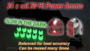 24 x HDR 50 GLOW IN THE DARK HI POWER ammo UMAREX| HDR50|cal.50|.50 ammo - Picture 1 of 3
