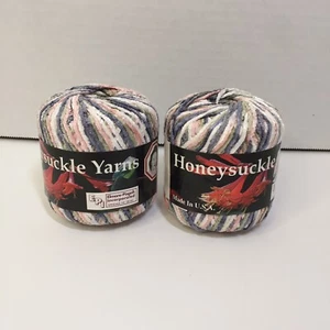 2 Skeins Honeysuckle Yarn Sports Weight Rayon Chenille Potpourri 2 oz - Picture 1 of 6
