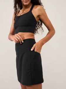 Athleta XL Salutation Stash High Rise 16 1/2 Skort Black Skirt w/ Shorts NWT - Picture 1 of 6