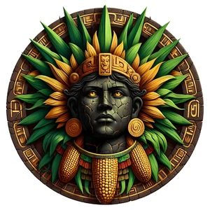 Centeotl Azteken Gott Aufkleber - Mexiko Stolz Aufkleber - 3" Azteken Mais Gott Aufkleber - Bild 1 von 1