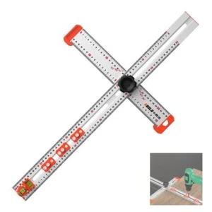 2 in1 Bohren PositionierlinealT Vierkantlineal Holzbearbeitung Lineal Winkelmesswerkzeug - Bild 1 von 7