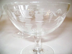 "Juego de 5 gafas de cristal grabadas con patrón de bambú Noritake tallos Sherbet 3 1/8" - Imagen 1 de 1