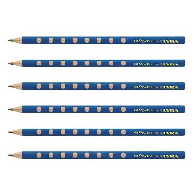 [L1760100-6] LYRA Lot de 6 Crayons graphite triangulaire Groove Slim avec gri...