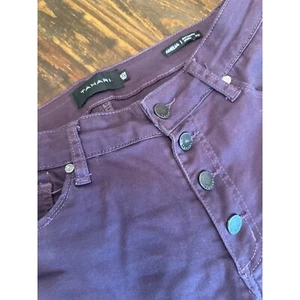 Tahari Button Fly Skinny Ankle Pants Plum Purple Amelia Woman's Size 6 - Picture 1 of 7