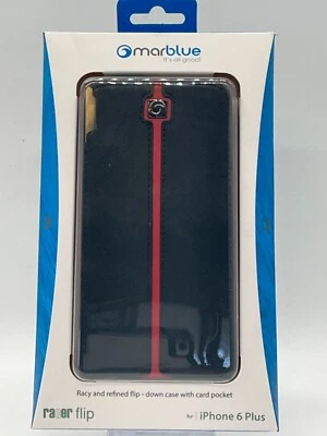 Funda abatible para teléfono inteligente MarBlue Racer para iPhone 6 Plus negra/roja A6RF51B *NUEVA* Foto 1 de 4