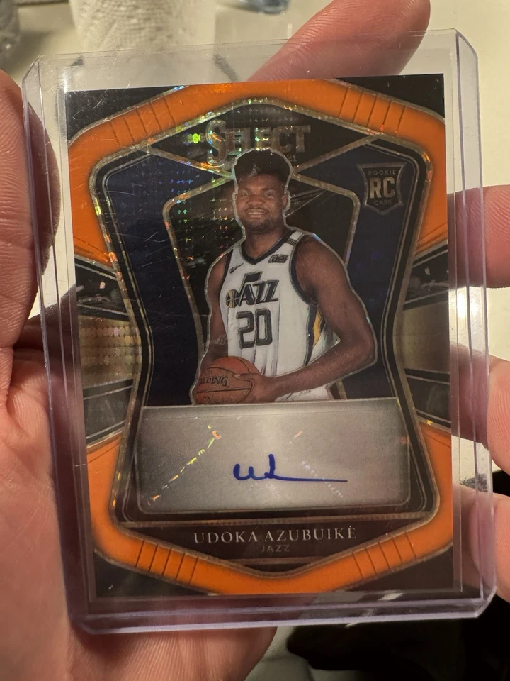 2020 Select Udoka Azubuike Rookie Signatures #d /30 Orange Pulsar Auto Jazz SSP - Image 1 of 3