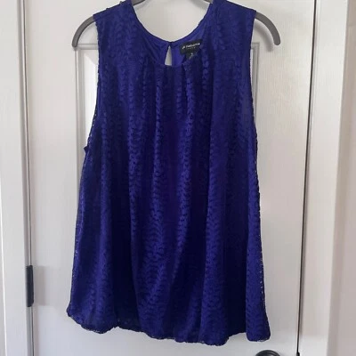 Blusa Liz Claiborne Carrera Mujer Púrpura Burbuja Talla XL Extra Grande Nueva Foto 1 de 4