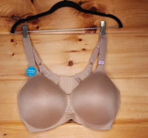 Vanity Fair Bra Wireless Wirefree Smooth Lightly Lined Beige 44D 71282 New - Picture 1 of 8