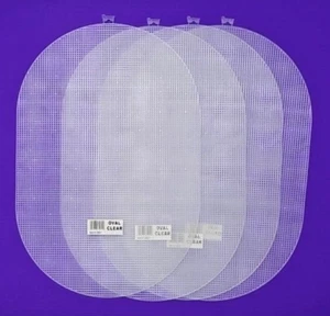 4 NWT Darice Oval 18x12 Clear Plastic Canvas Needle Craft Needlepoint Place Mats - Picture 1 of 11