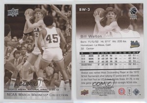 2014 Upper Deck NCAA March Madness Collection Sepia Bill Walton Short Print HOF