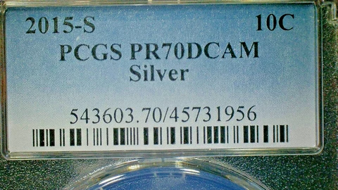 4th of JULY SALE EXTENDS--U.S. UNC. 2015-S PCGS PR70DCAM SILVER DIME-KM#195b Cover