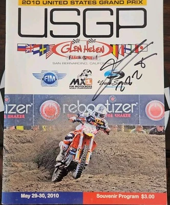 Autograph Antonio Cairoli 2010 USGP Glen Helen Program - Image 1 of 3