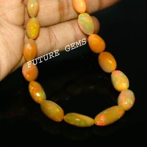 Éthiopien Opale Perles à Facettes Pépites Gemme Opale Feu Bijoux Collier NP-1687