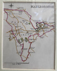 1832 antike Karte; Marlborough Plan. Grenzkommission von Dawson