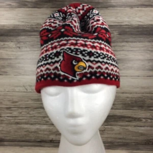 Louisville Cardinals Adidas Beannie Skullie Cap bestickt rot weiß schwarz - Bild 1 von 12