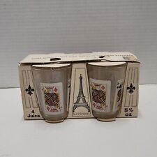 4 Luminarc New In Box Poker Juice Glasses Vintage Made In France