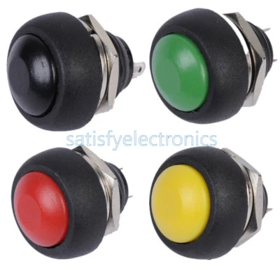 4Pcs Mini 12mm Waterproof Momentary ON/OFF Push Button Round Switch - Image 1 of 4