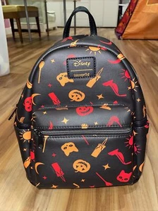 Mini zaino nuovo con etichette Loungefly Halloween Disney Parks Hocus Pocus Dani Icon zucca - Foto 1 di 3