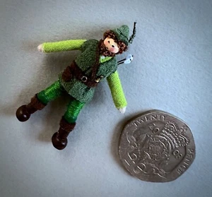 Handmade Miniature Sally Reader 1/48th Scale Robin Hood Tiny Doll Retired - Picture 1 of 3