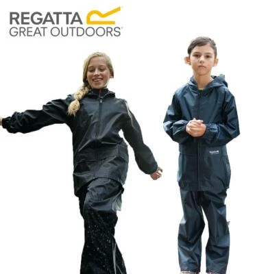 Regatta Kids Stormbreak Over Jacket & Over Trouser set Waterproof Set Boys Girls - Image 1 of 4