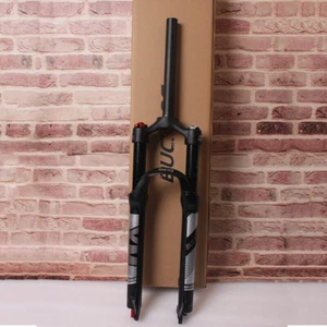 27.5" MTB Bike Air Suspension Fork 120mm Travel 1-1/8" Disc Brake 9mm QR Rebound - Picture 1 of 13