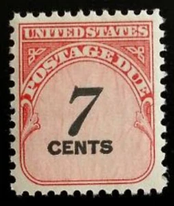 #J95 7 CENT PORTOFÄLLIG POSTFRISCH SS NH GLÄNZEND GUMMI O.G - Bild 1 von 2