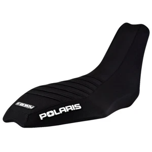 Polaris Outlaw 450 500 525 SEAT COVER 2006-2008  BLACK / BLACK RIBS  #255A - Picture 1 of 4