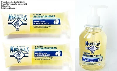 Seife Antibakterielle Flüssigseife1xSpender 2xNachfüller Le petit Marseillais - Bild 1 von 4