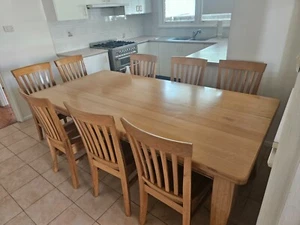 Solid Wood Dining Table and Chairs - Picture 1 of 4