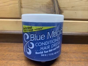 Vestido acondicionador Blue Magic fórmula anti-rotura mantiene el cabello natural 12 OZ - Imagen 1 de 2