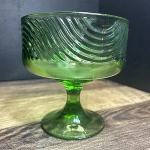 VTG Green Glass E.O. BRODY CO. Cleveland #138 Pedestal Green Compote Bowl USA - Picture 1 of 13