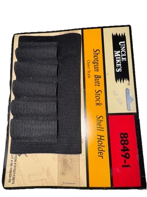 Uncle Mike’s Shotgun Buttstock Elastic Shell Holder - Holds 5 Rounds 8849-1 NOS - Image 1 of 2