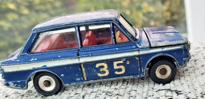 Rare Original 1960s Dinky 214 Hillman Imp Monte Carlo Rally Car Good Suspension - Изображение 1 из 4
