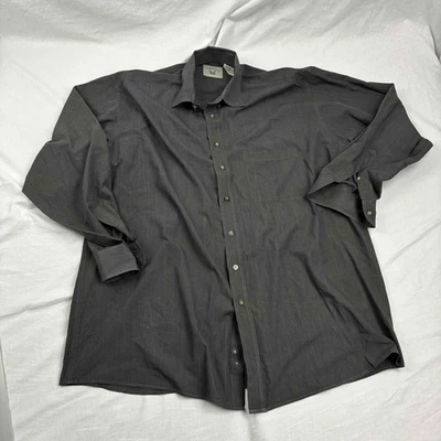 Harbor Bay Mens Collared Button-Up Shirt Gray Long Sleeve 2XLT Tall - Image 1 of 4